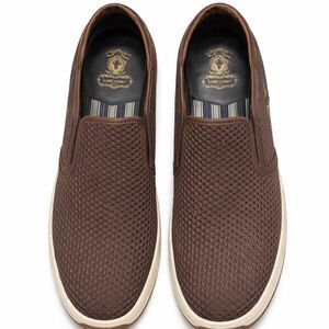 Base London Men’s Slip On Shoes‎ Size 11 Brown Mesh Loafers NWOT Casual Comfort